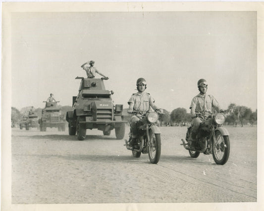 Vintage WWII Photo: French Soldier in Armored Car 8x10 Print for Wall Art and