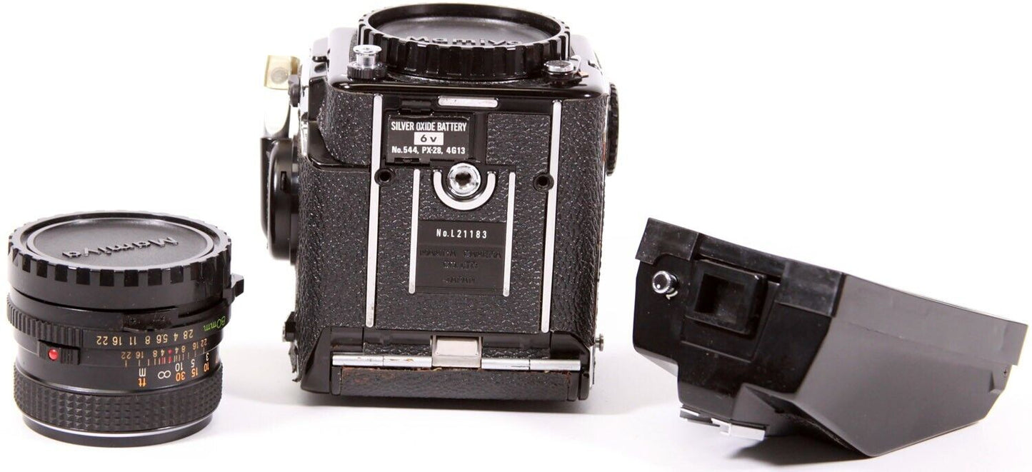 Mamiya M645 1000S Body Boxed Unused w/PD Prism Finder & 80mm f/2.8 Lens