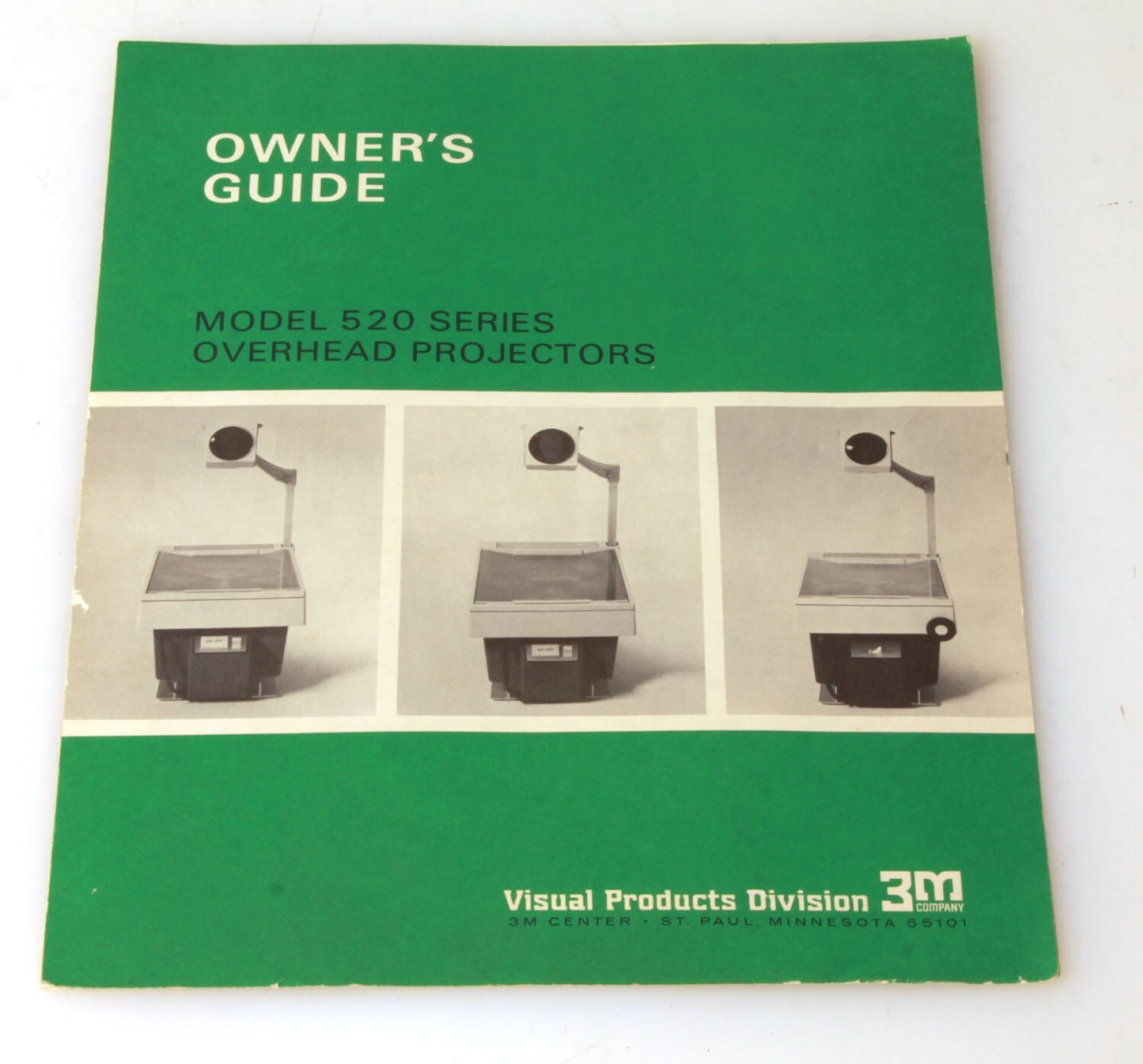 3M Overhead projector Model 520 Series Owners Guide