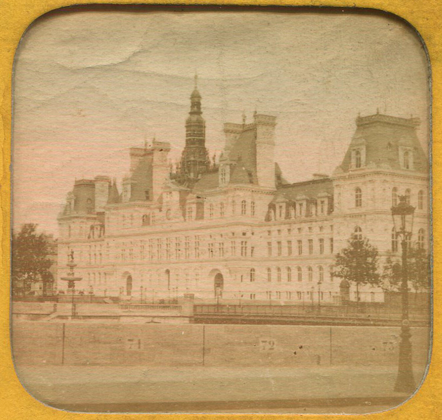 HOTEL DE VILLE, PARIS.TINTED STEREOVIEW TISSUE.