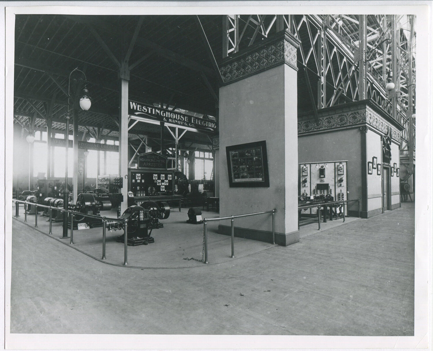 WESTINGHOUSE EXHIBIT, TURBINE, BREAKER SWITCH...BLACK & WHITE SILVER PRINT 8X10.