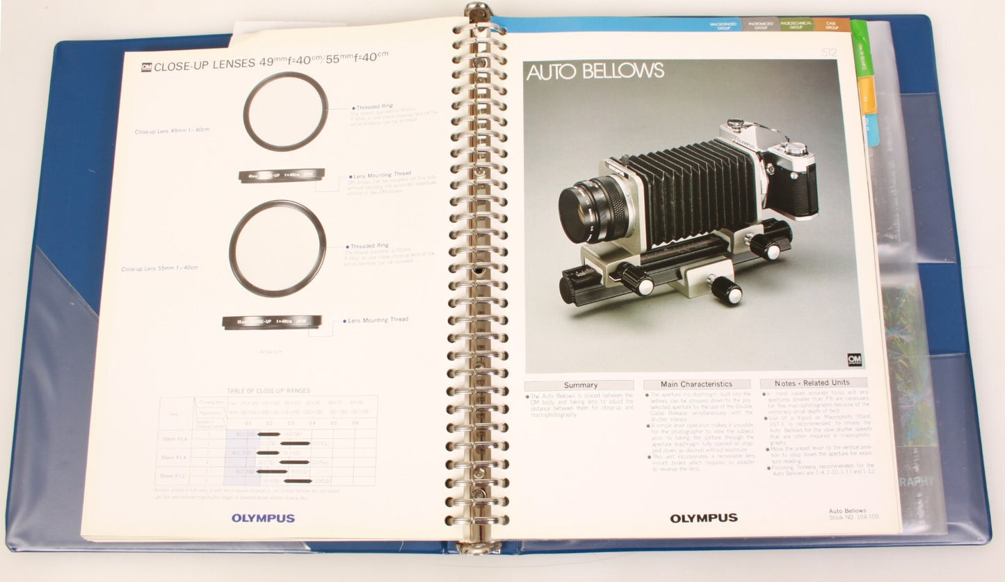 Vintage Olympus Sales Information File Reference Book MASSIVE PROMO PACK - NOS
