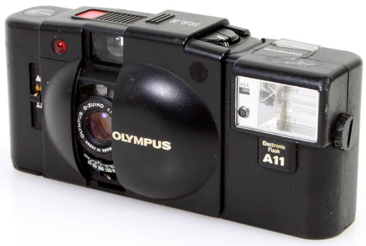 Olympus XA2 w/A11 Electronic Flash 35mm Camera As Is