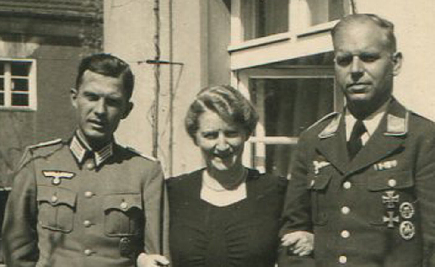 WWII ERA GERMAN MILITARY. 3X2.25 B&W. BLACK AND WHITE SILVER PRINT.