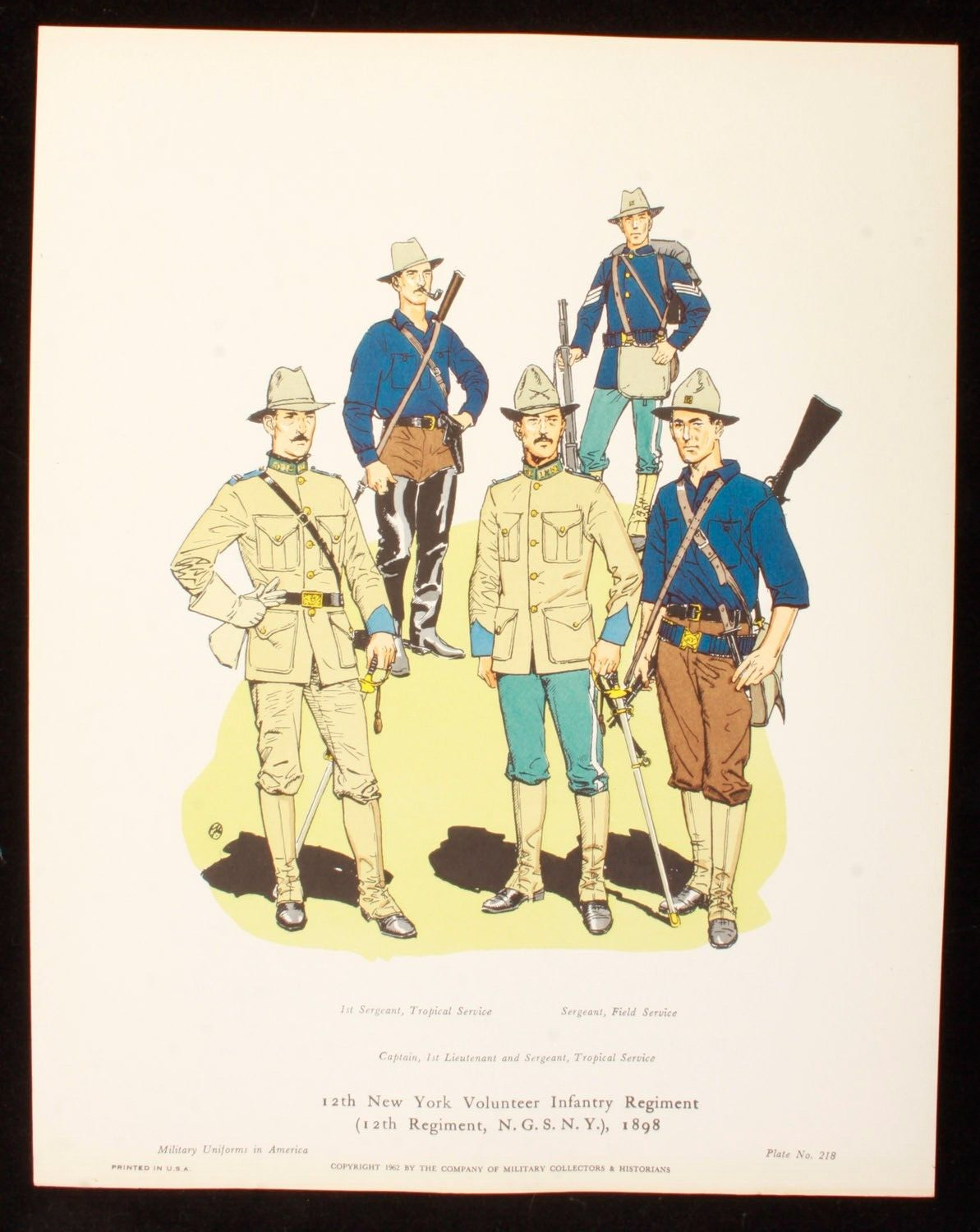12th NY Volunteer Infantry Regiment 1898 Illustration 11x14