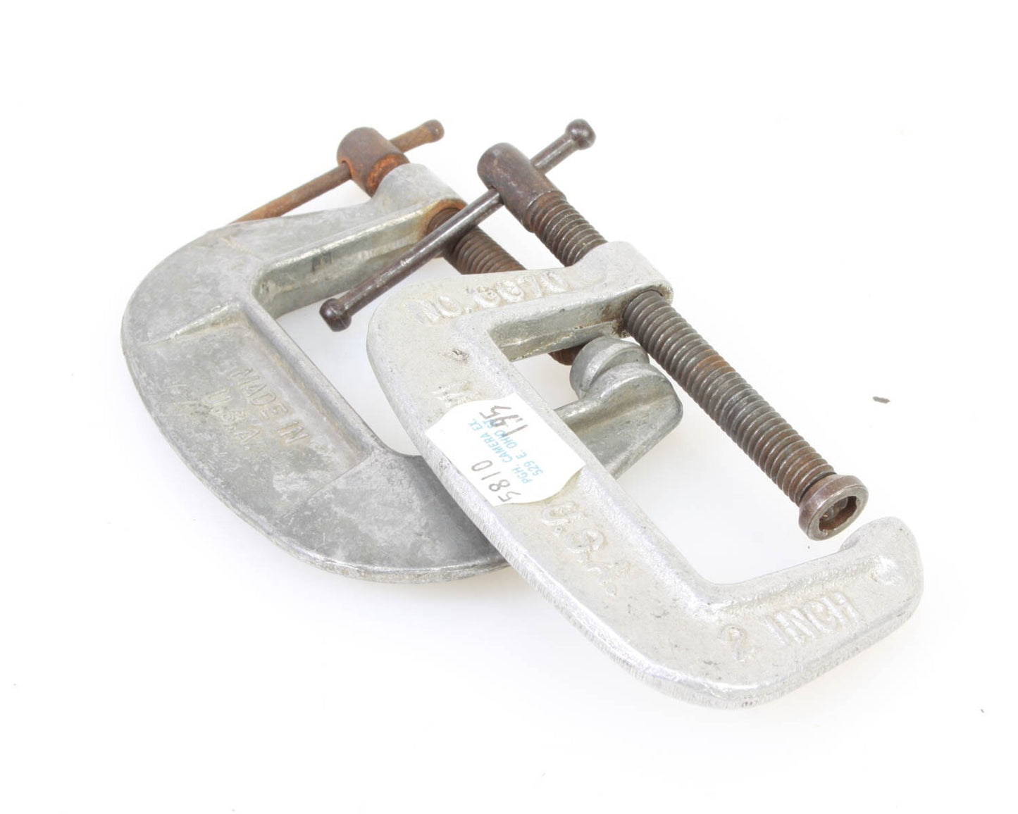 SET OF 2 C-CLAMPS, USED