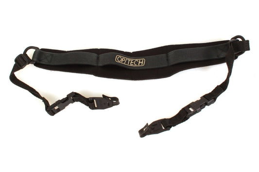 Vintage OP/TECH USA Camera Neck Strap - 2.25in Wide, 40in Adjustable, Black