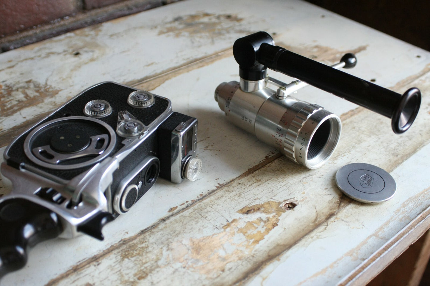 Paillard Bolex B-8L 8mm Movie Camera w/ Cine Lens & Pistol Grip