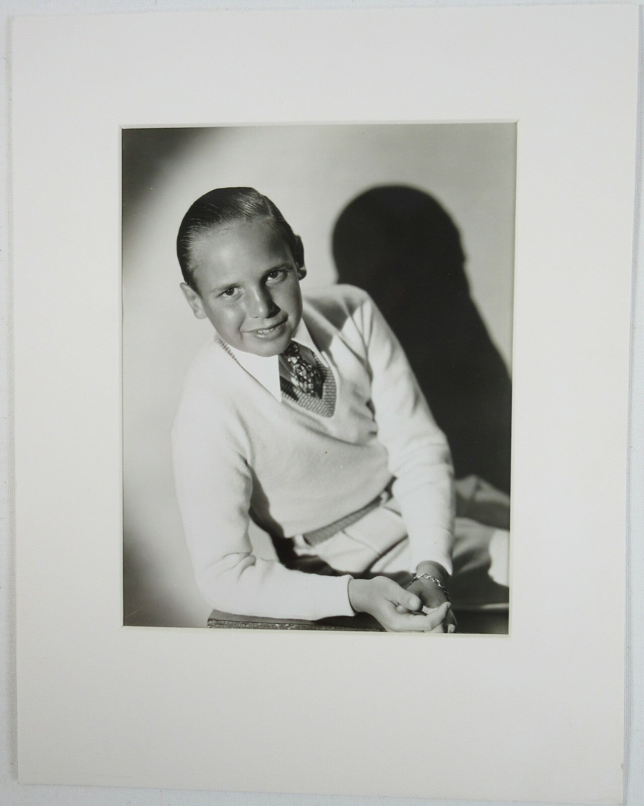 ACTOR JACKIE COOGAN. 8X10 B&W IN 11X14 ARCHIVAL MAT.