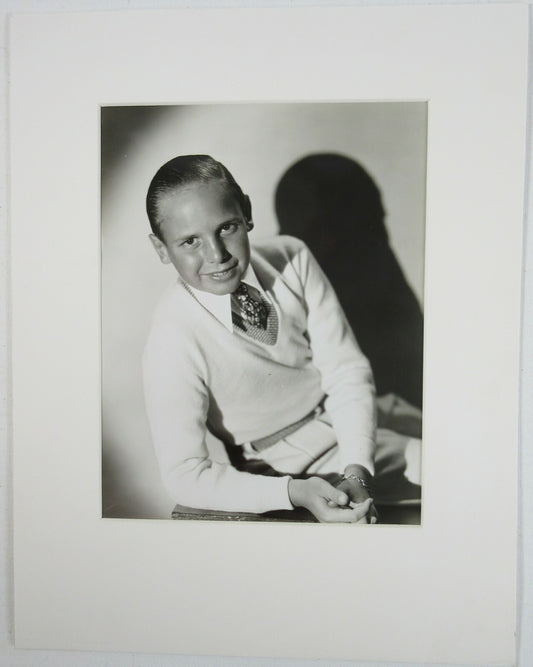 ACTOR JACKIE COOGAN. 8X10 B&W IN 11X14 ARCHIVAL MAT.