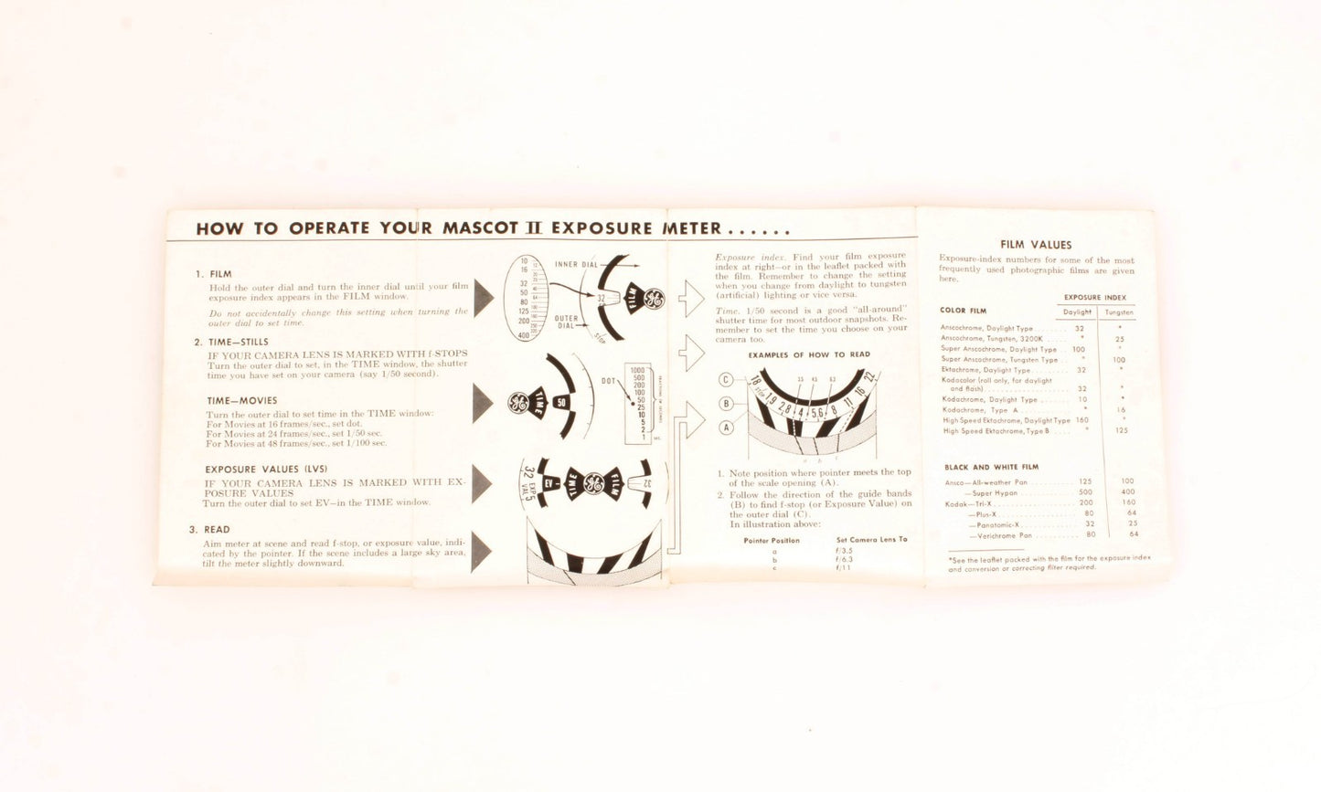 Art Deco Light Meter In Box With Manual PROP/DISPLAY ONLY