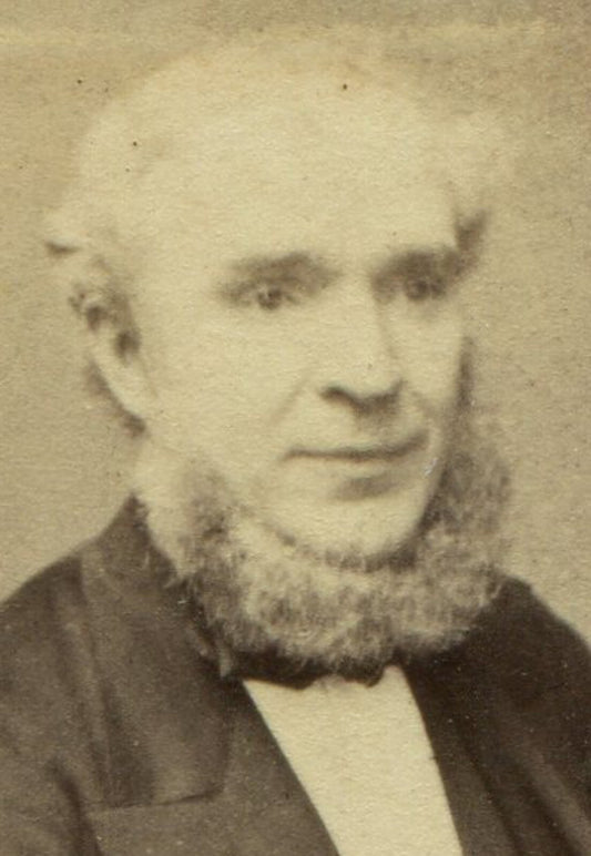 MAN WITH FUR LIKE NECK BEARD. CDV. DUBLIN, IRELAND.