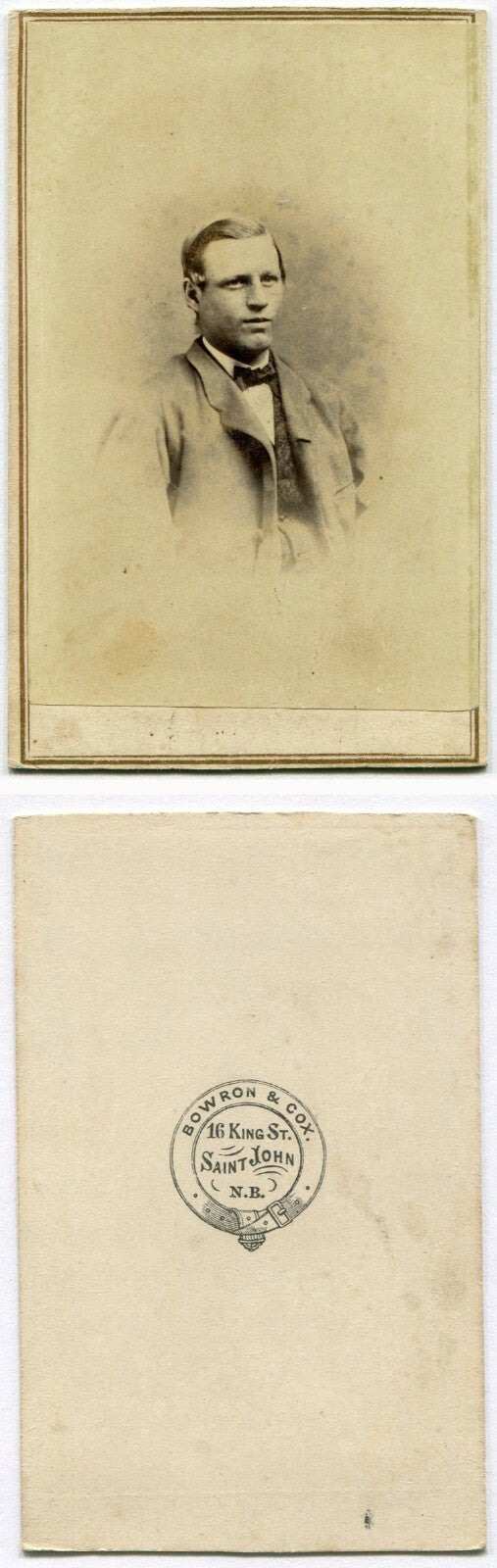 HANDSOME, TROUBLEMAKER OF A MAN. CDV. ST. JOHN, NEW BRUNSWICK, CANADA.