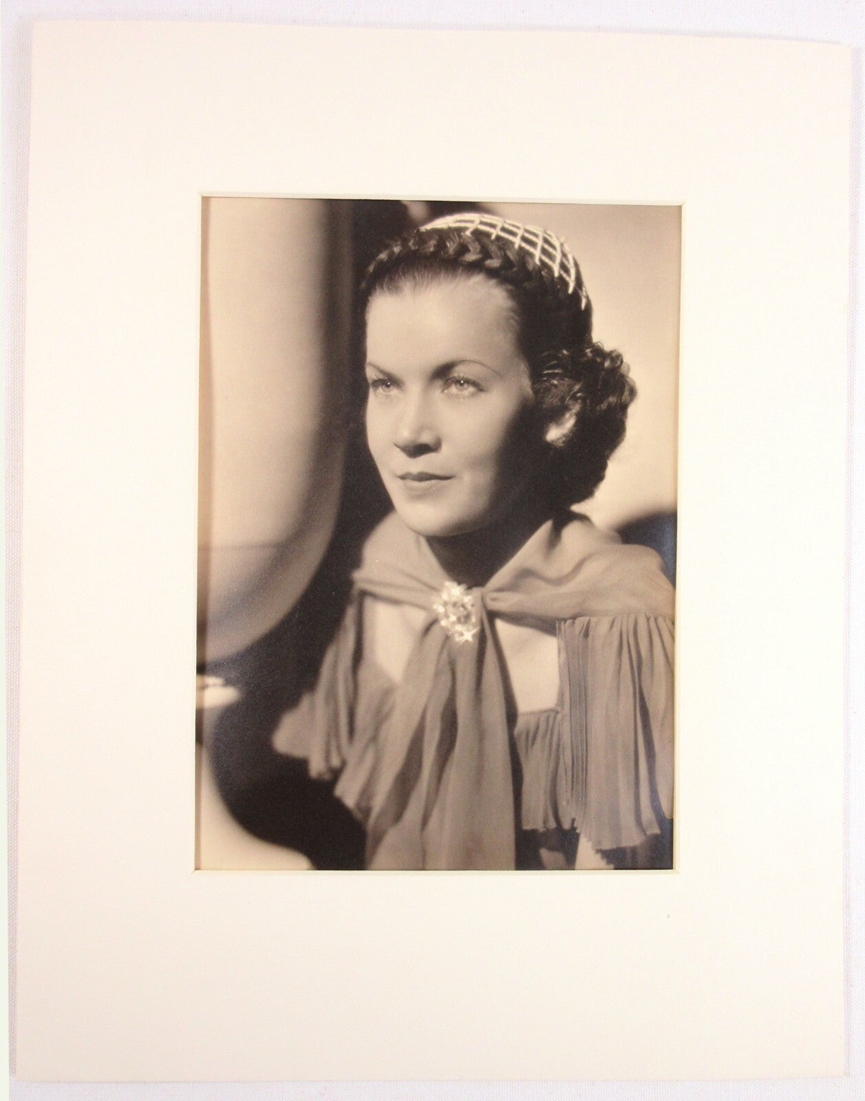 Beautiful SOFT looking woman, 8X10 TONED SILVER PRINT IN 11X14 IN. ARCHIVAL MAT.