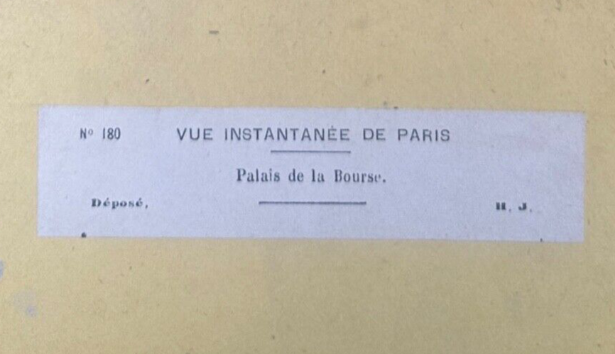Vintage Paris Stereoview Card 3.5x7in - Palais de la Bourse View, Collectible