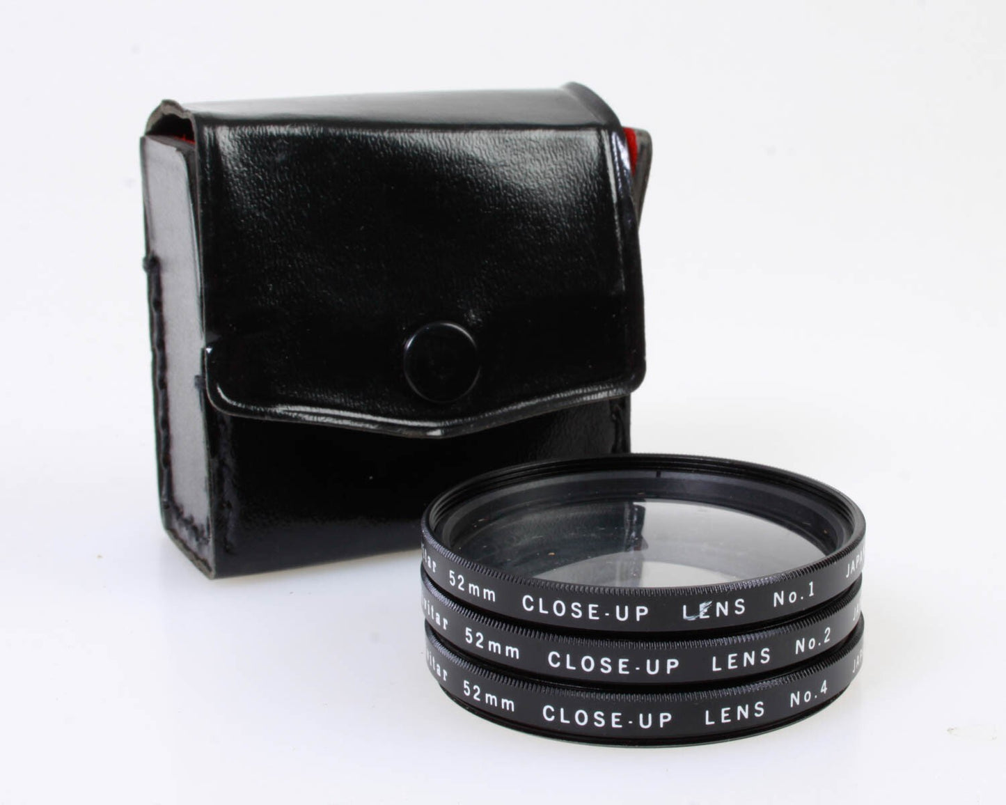 52mm VIVITAR CLOSE UP FILTERS, SET OF 3 IN CASE