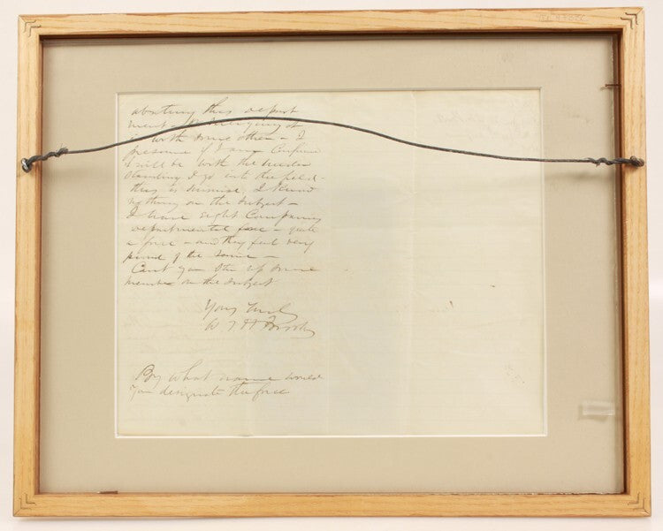 CIVIL WAR DOCUMENT, WILLIAM BROOKS, MONONGAHALA, PA, 1864 - FRAMED