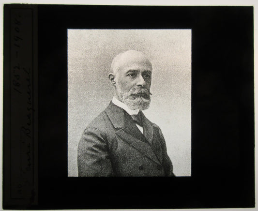 BEARDED MAN, PORTRAIT ON GLASS. LANTERN SLIDE.