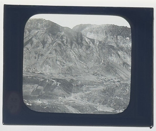 Vintage Lantern Slide Mountain Village Georgia 3.25x4 in Collectible Photo
