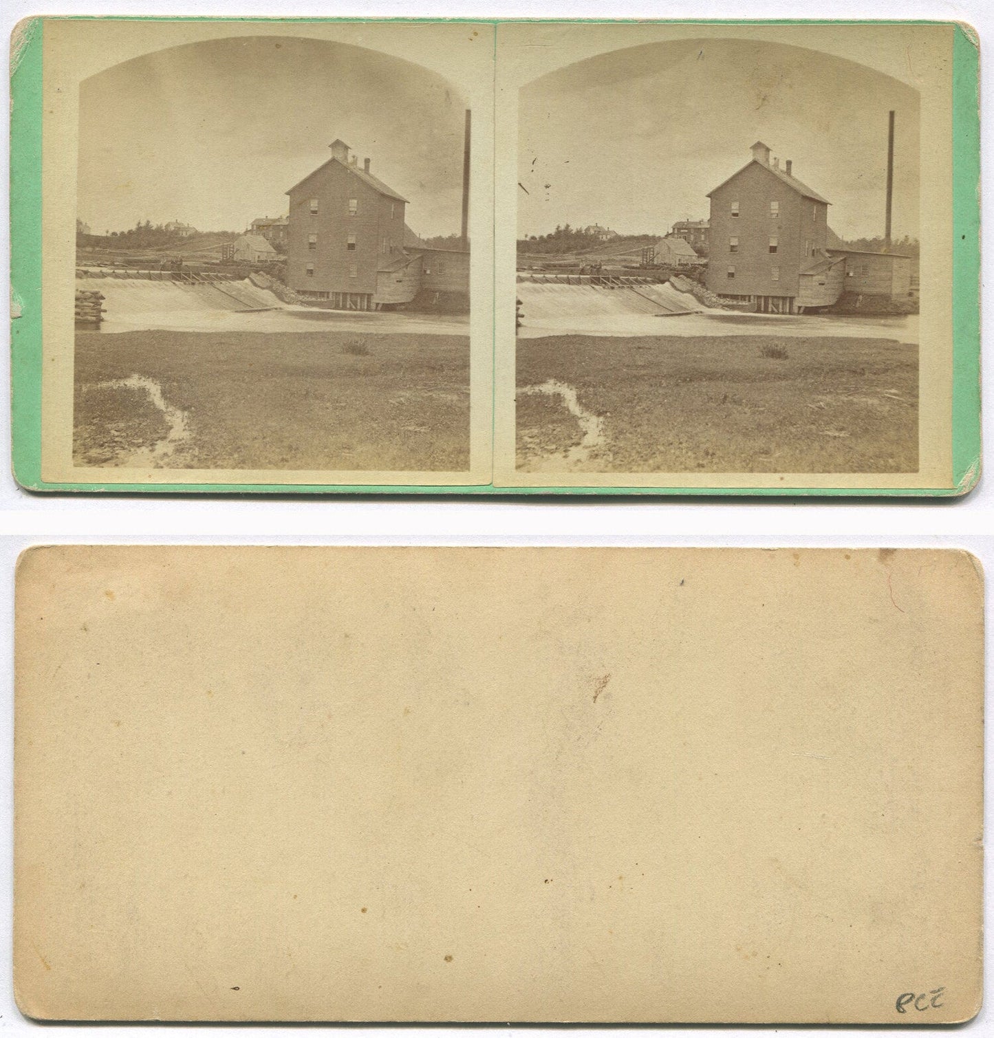 AGRICULTURAL BUILDING. UNIQUE STEREOVIEW. AMATEUR.