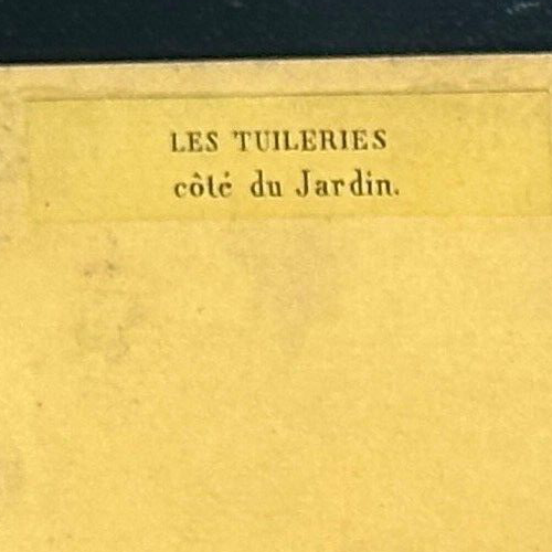 Vintage Stereoview Card:  Les Tuileries, c��t�� de Jardin ���Paris 1867  ��� 3.5x7in