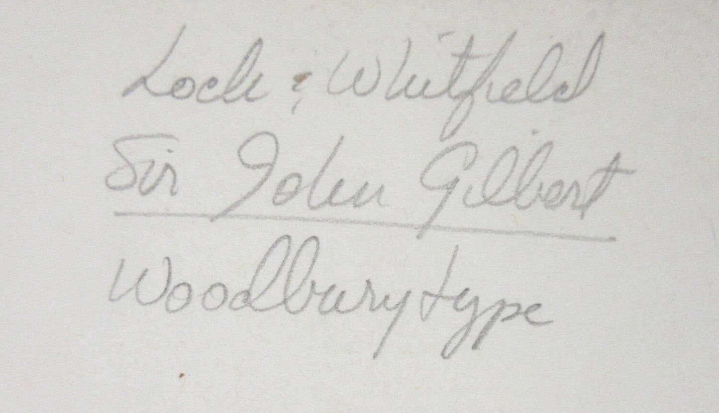 SIR JOHN GILBERT, 4.5X3.5 OVAL WOODBURYTYPE ON 11.25X8.5 INCH PAGE IN 11X14 MAT.