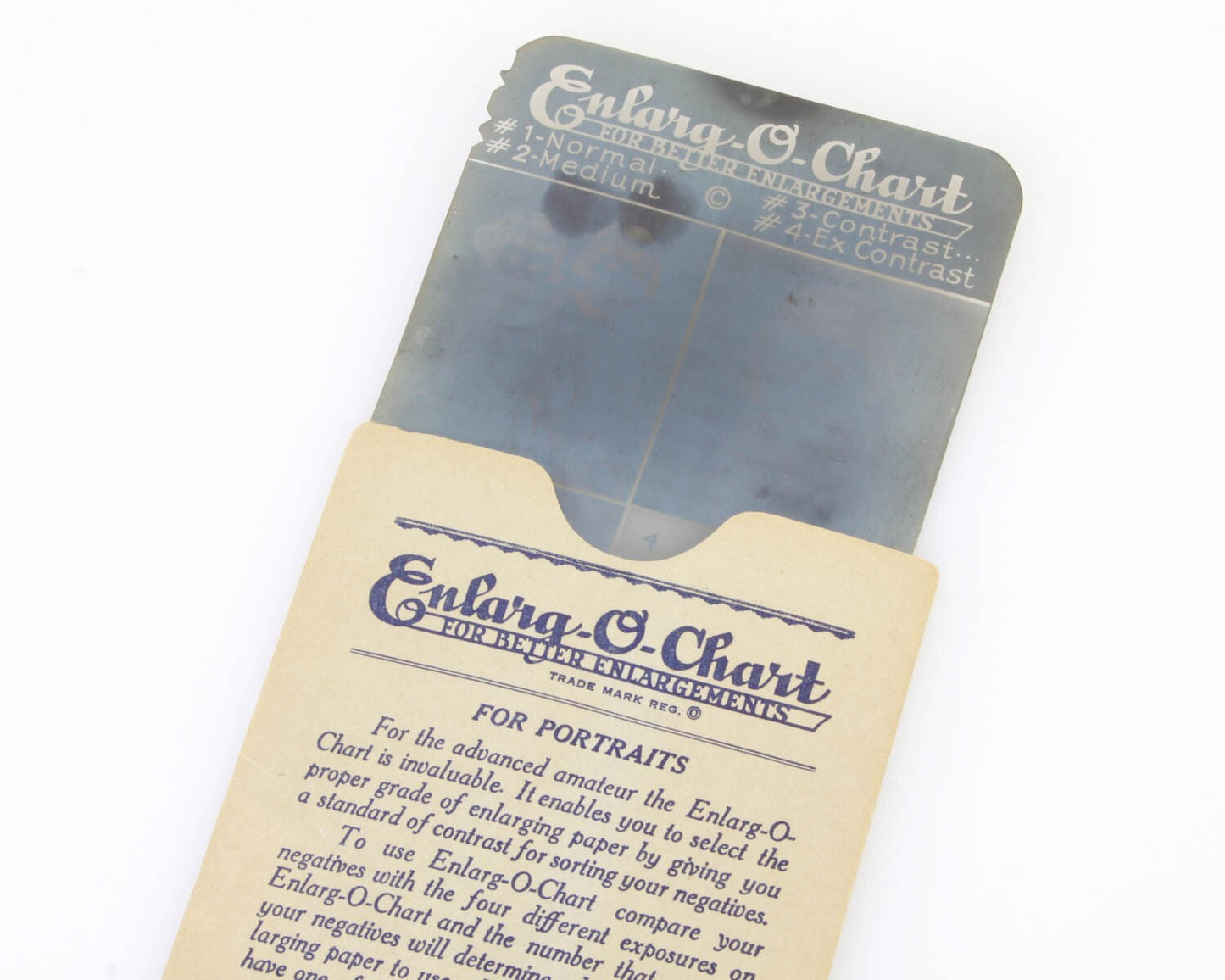 ENLARG-O-CHART FOR DARKROOM PRINTING, USED