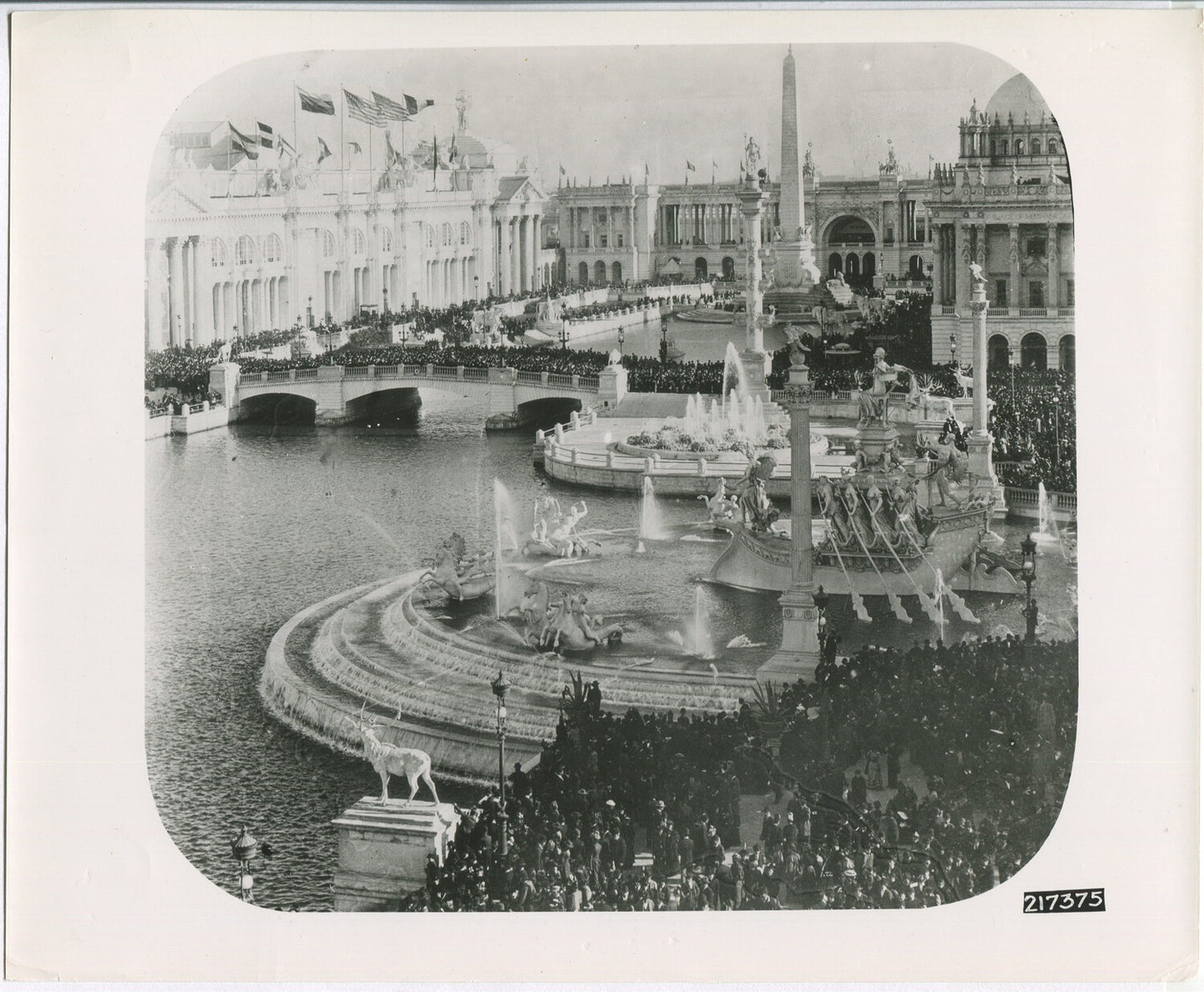 Vintage 1893 Chicago World's Fair Black & White Silver Print 8x10 Photograph - Rare Historic Image