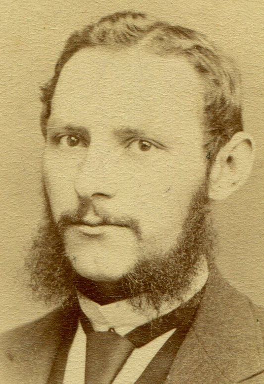 MAN W/SHAGGY WHISKERS AND SAD EYES. CDV.
