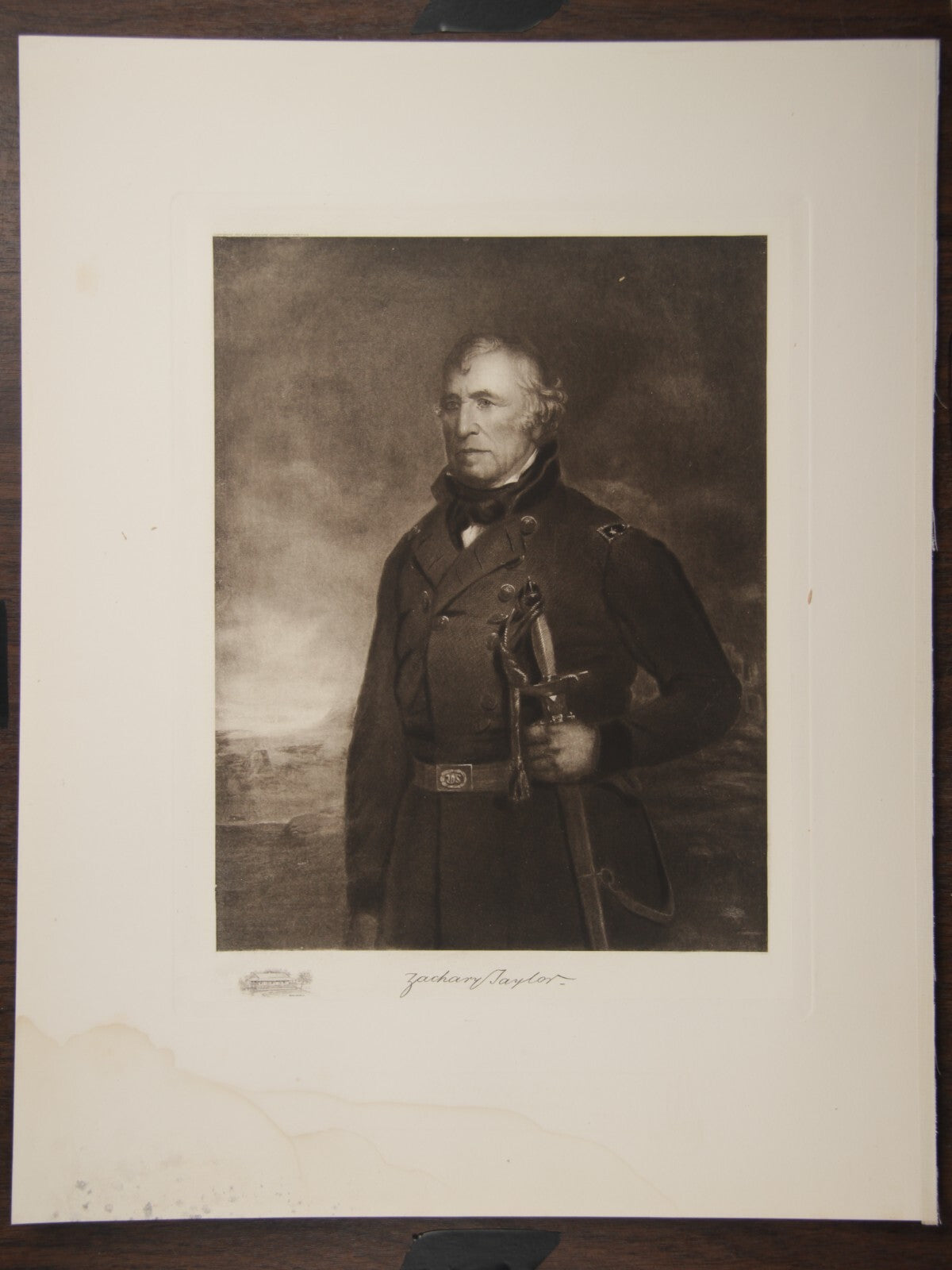 White House Gallery Vintage Photogravure Zachary Taylor Presidential Image