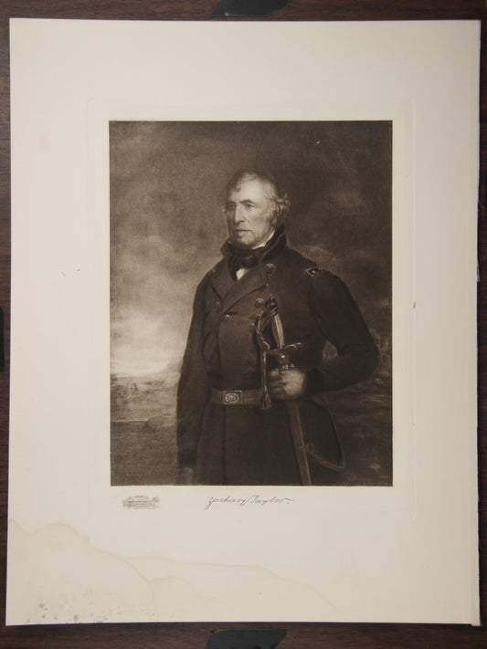 White House Gallery Vintage Photogravure Zachary Taylor Presidential Image