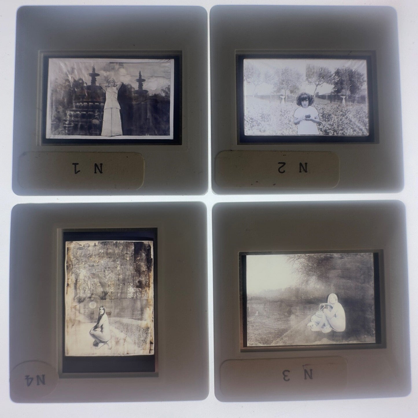 Vintage 35mm Glass Slides (51) Nettles & Hallman - Bea Nettles, Gary Hallman Photo Set