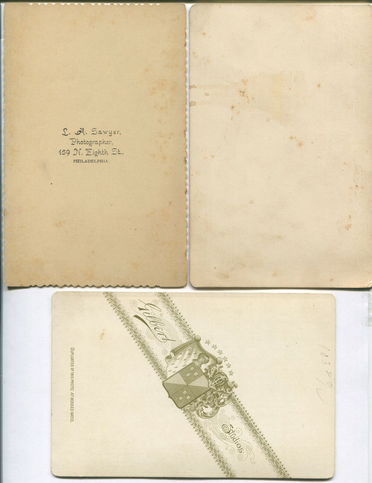 WOMEN AND CHILD, 5 SET CABINET CARDS. PA.