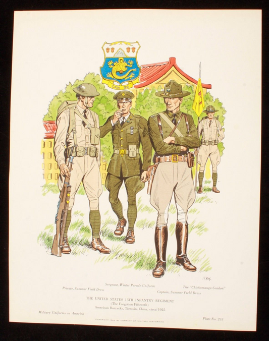 The United States 15th Infantry Regiment 1925 Illustration 11x14