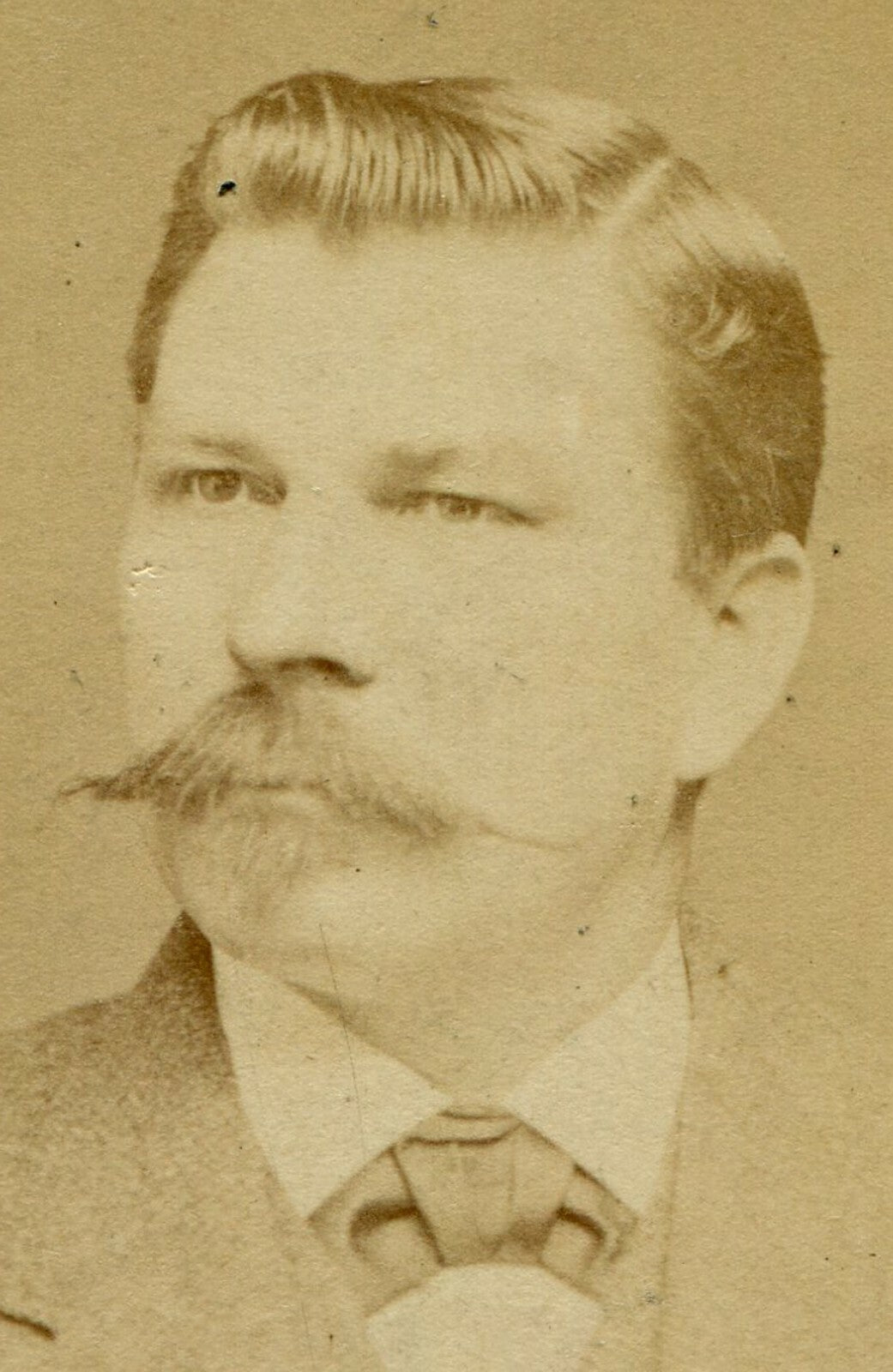 MAN W/BOLD MUSTACHE AND SOUL PATCH. CDV. BRIDGETON, N.J.