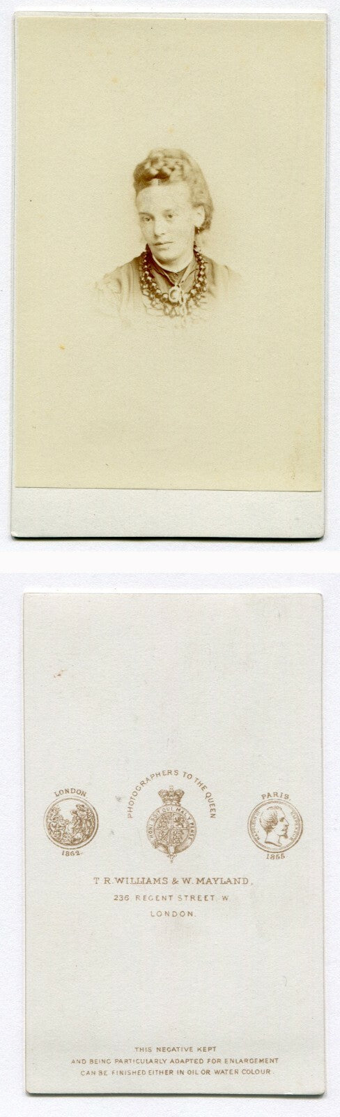 ADA TOLLEMACHE, BRITISH AUTHOR. CDV. LONDON, ENGLAND.