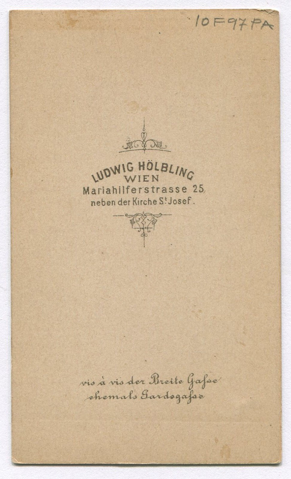 MAN W/DARK CURLY HAIR AND DARK FEATURES. CDV. WIEN, AUSTRIA.