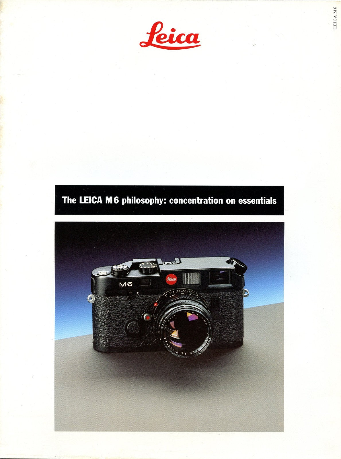 Original Booklet Leica M6 Philosophy 27 Pages