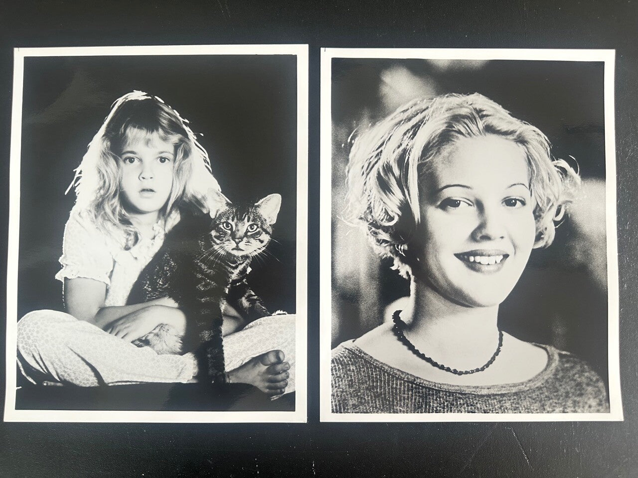 Drew Barrymore 1980s Vintage Press Release Photos - Set of 2, 8x10 Wall Art Collectible Gift for Movie Lovers