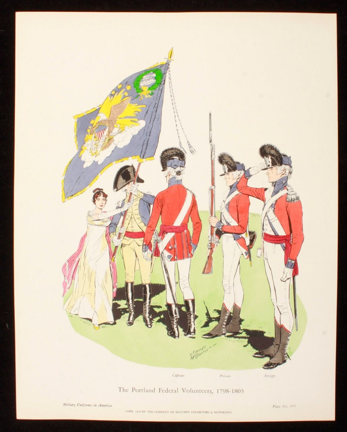 The Portland Federal Volunteers 1798-1803 Illustration 11x14