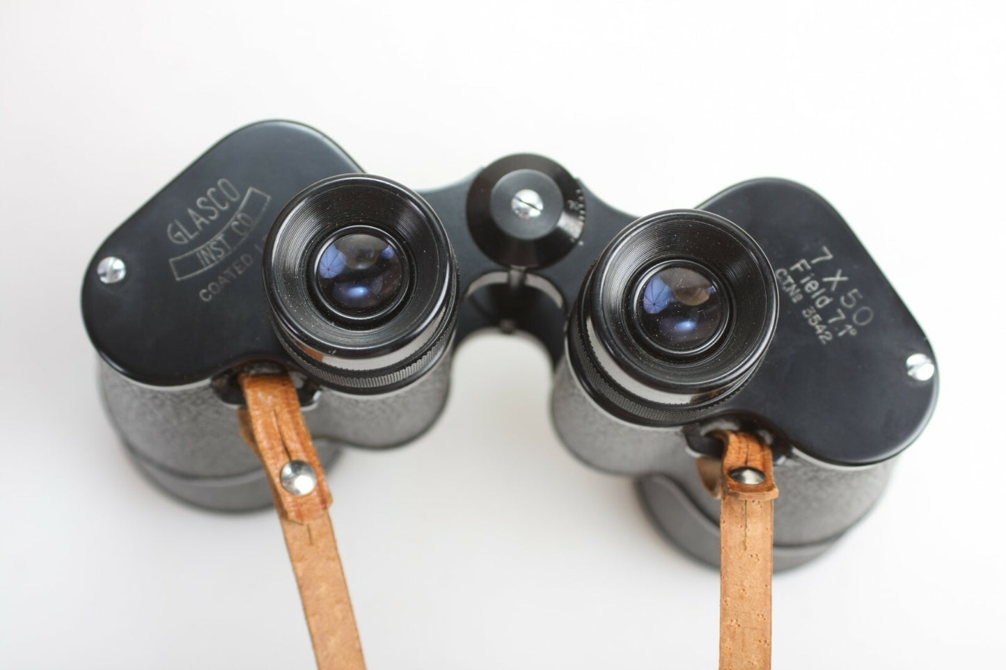 Vintage Travel Binoculars with Case and Strap