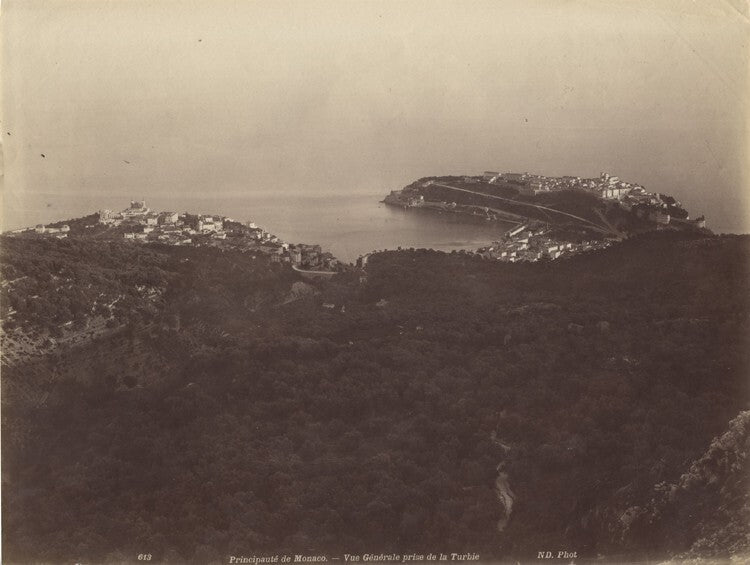STUNNING 8X10 AERIAL VIEW OF MONACO AND THE SEA