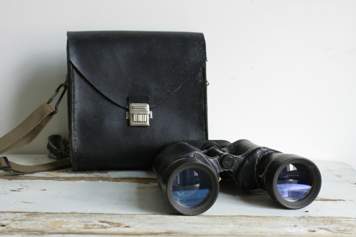 Leather Bound Russian Vintage 7X50 Binoculars with Case
