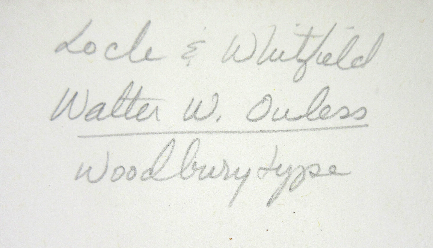 WALTER W. OULESS. 4.5X3.5 OVAL WOODBURYTYPE ON 11.25X8.5 INCH PAGE IN 11X14 MAT.