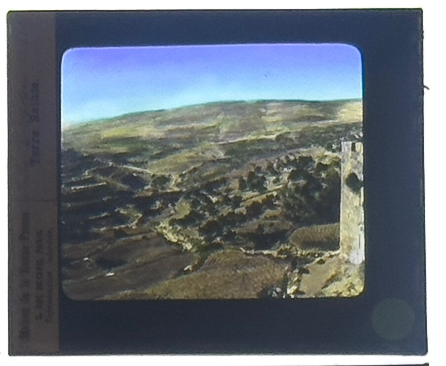 VINTAGE LANTERN SLIDE "Terre Sainte" 3.25X4IN