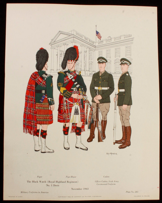 The Black Watch (Royal Highland Regiment) No 1 Dress Nov 1963 Illustration 11x14