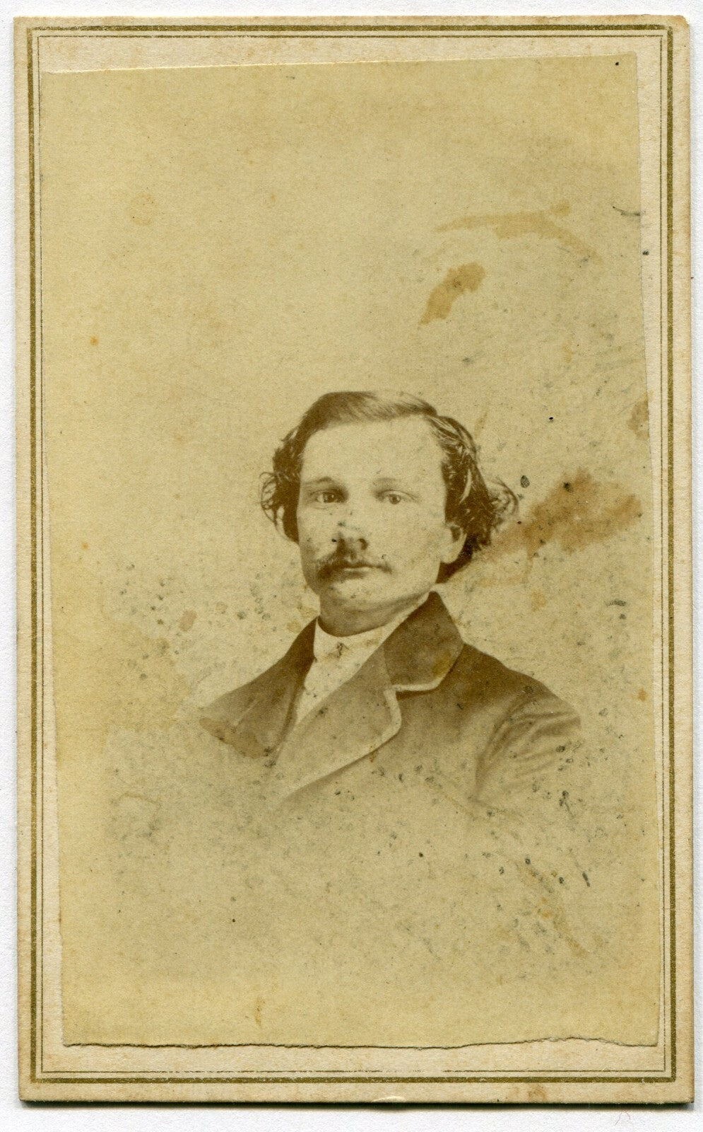 BEADY EYED MAN W/MUSTACHE. CDV.