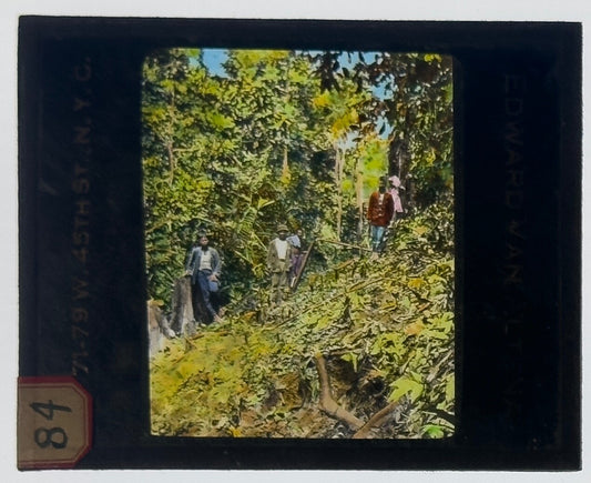 VINTAGE LANTERN SLIDE "African American Laborers" Hand Tinted 3.25X4IN