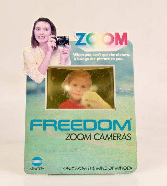 Vintage Minolta Freedom ZOOM Advert Display