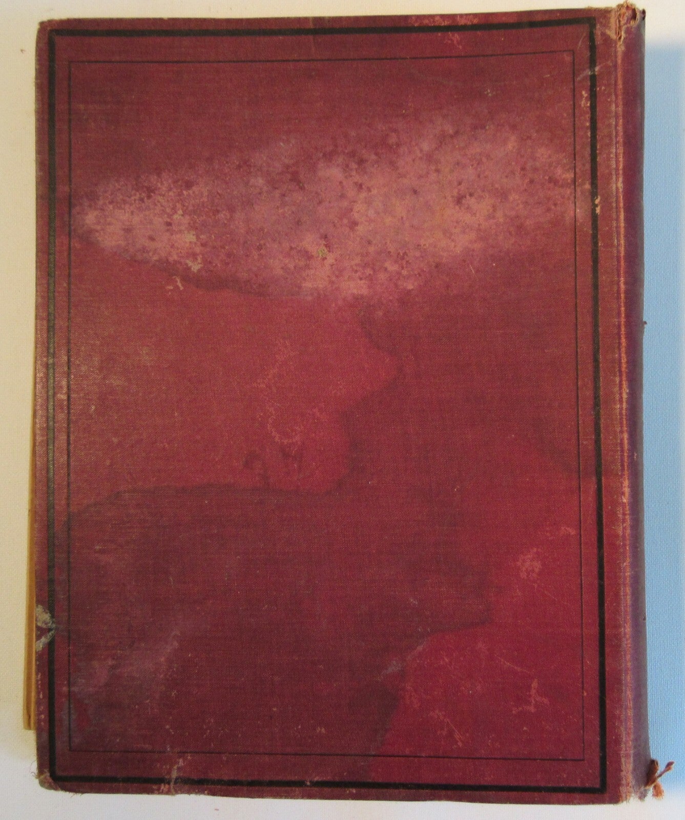 ANTIQUE PHOTO ALBUM, DISTRESSED PRESENTATION. PAGES SLIT TO HOLD 8X10 PHOTOS.